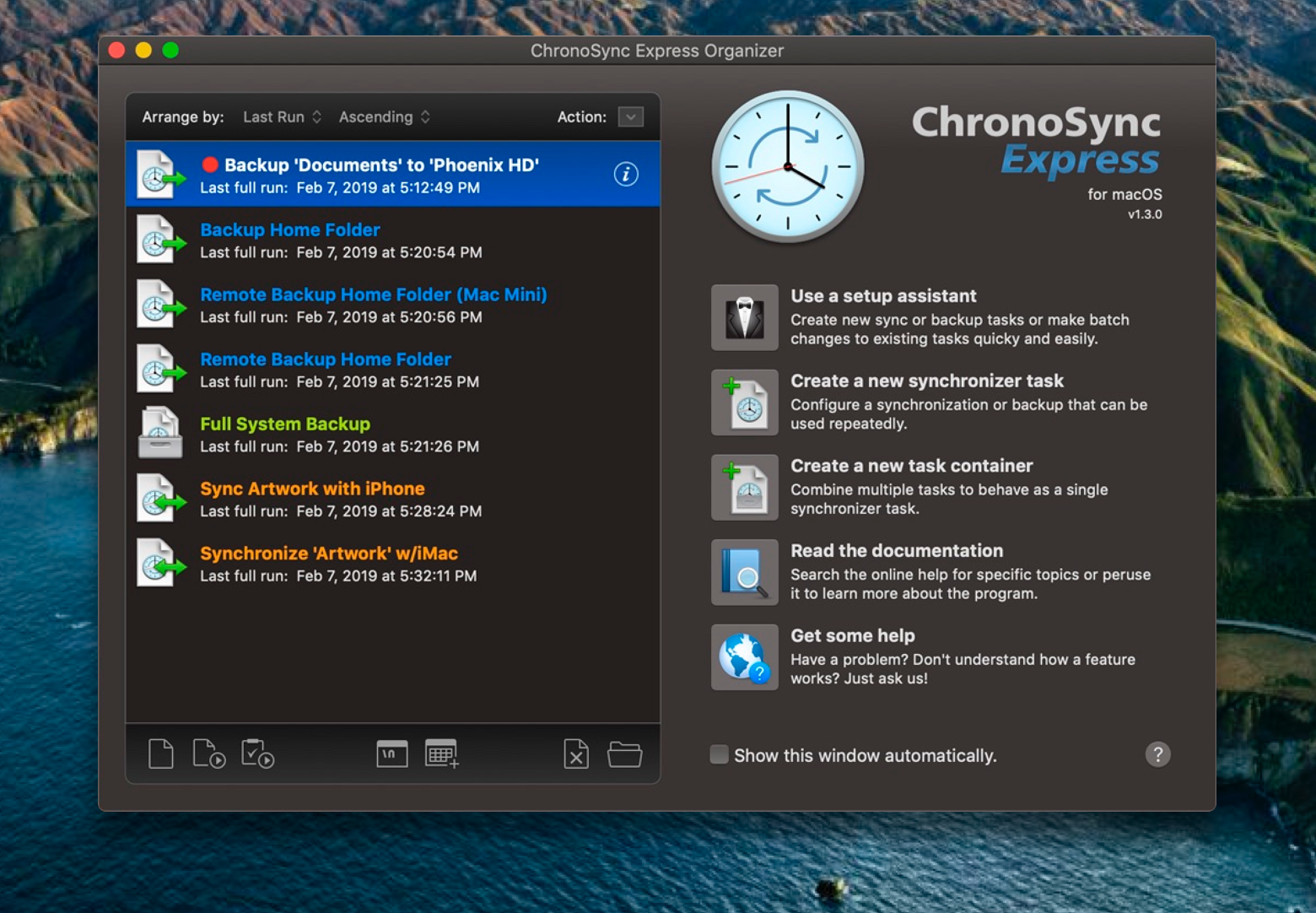 sync a file in chronosync